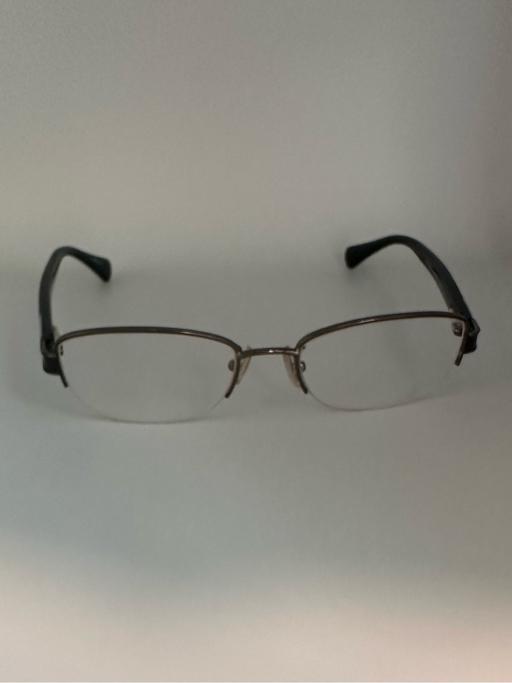 Coach Kacey HC5059 glasses Women Dark Silver/ Black Half Rim Metal Frames